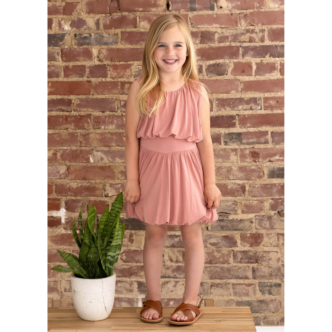 Mabel + Honey Coral Pink Elena Dress
