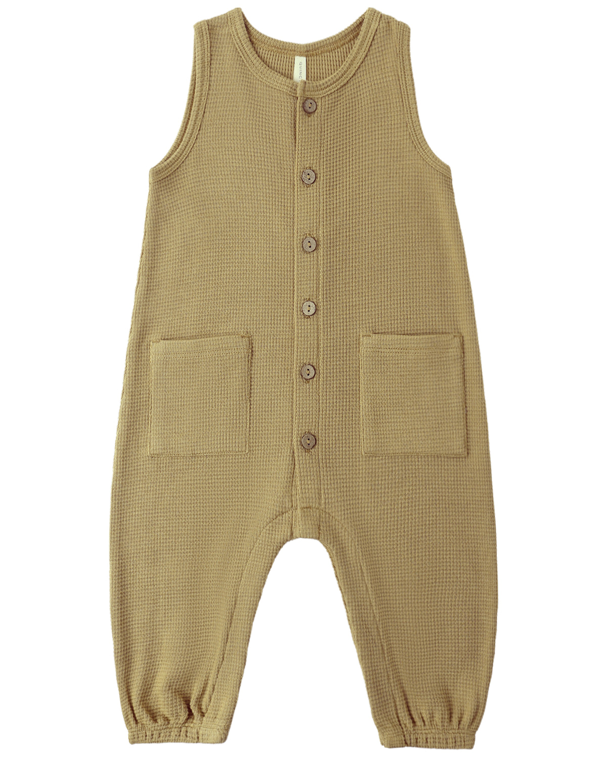 Quincy Mae Waffle Jumpsuit / Honey