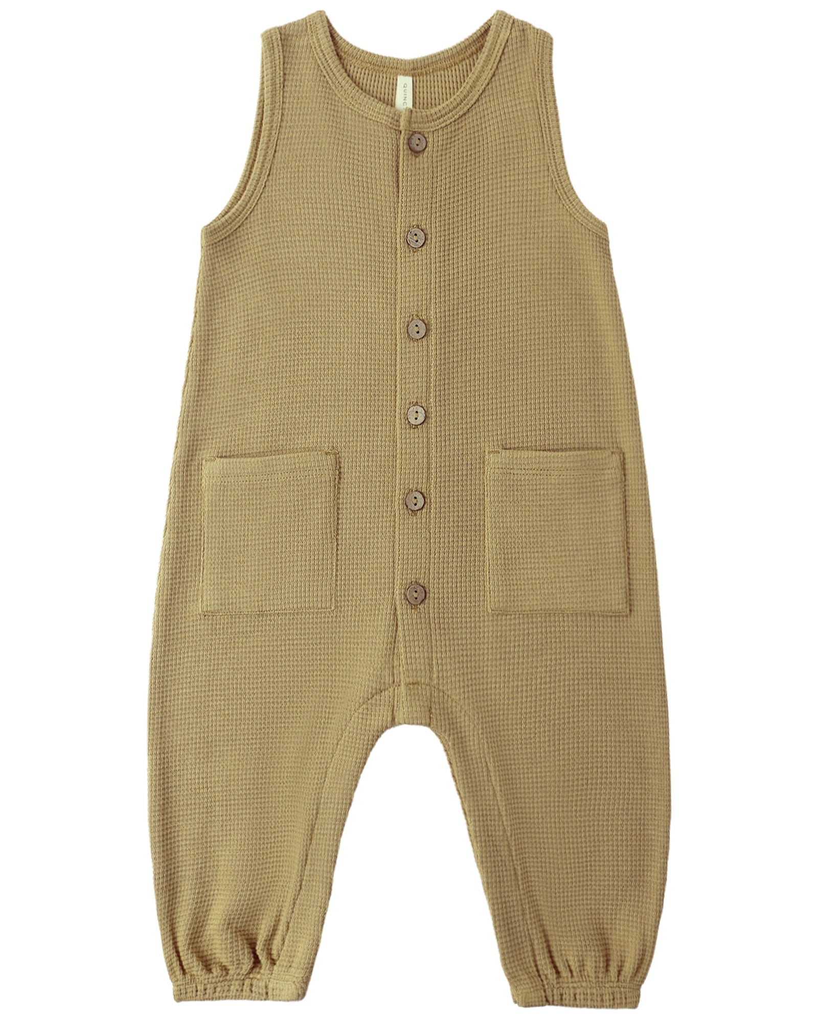Quincy Mae Waffle Jumpsuit / Honey