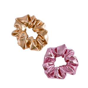 Chic Love Life Metallic Scrunchies - Assorted