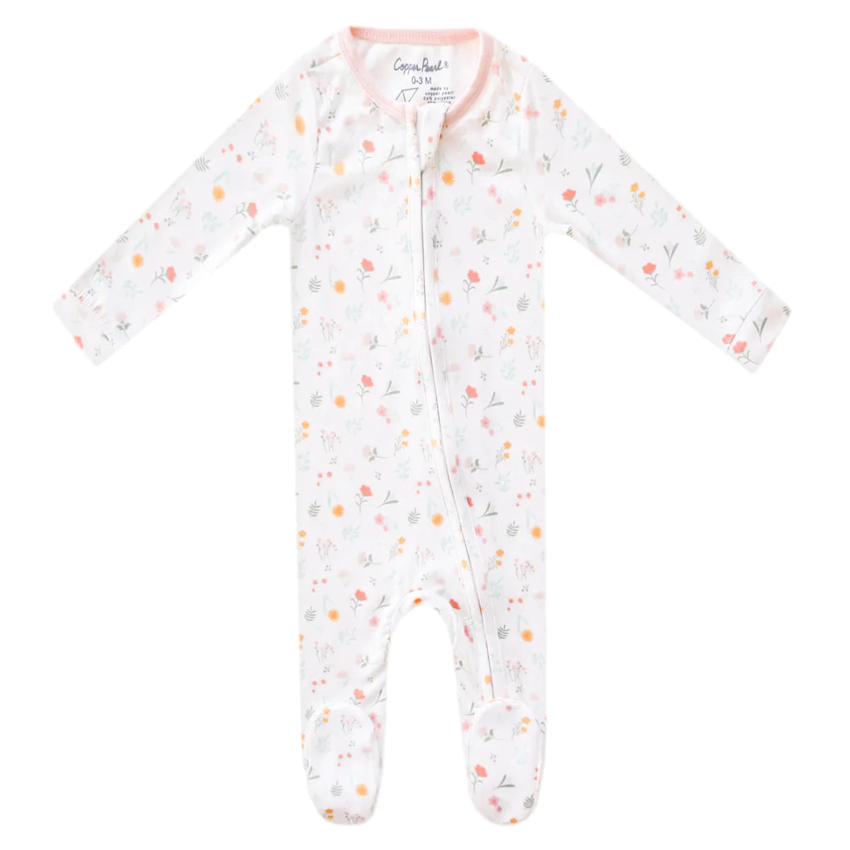 Copper Pearl Zip-Up Footie / Mabel