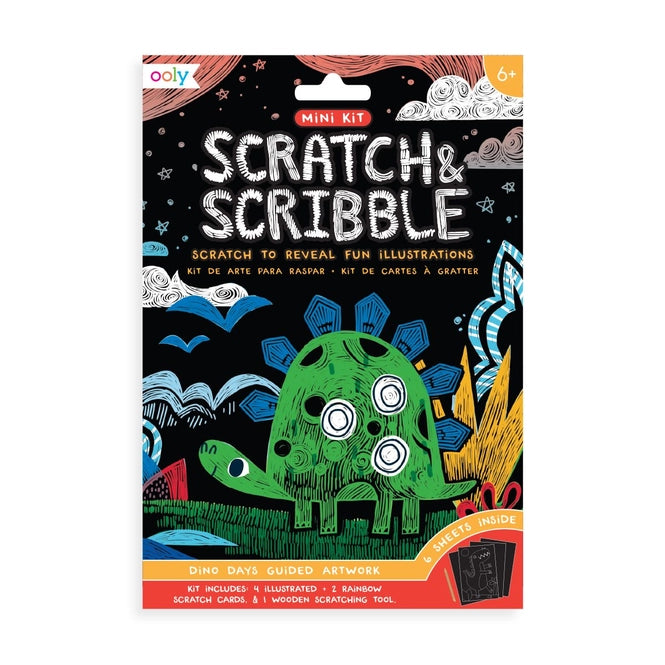 Ooly Mini Scratch & Scribble Art Kit / Dino Days