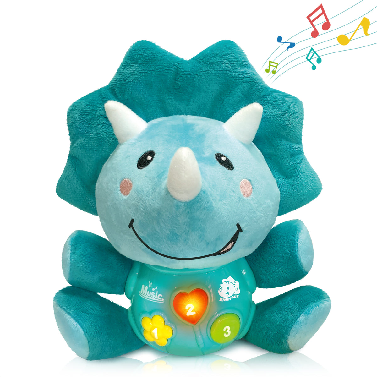 Interactive Cuddle Pal Toy - Triceratops