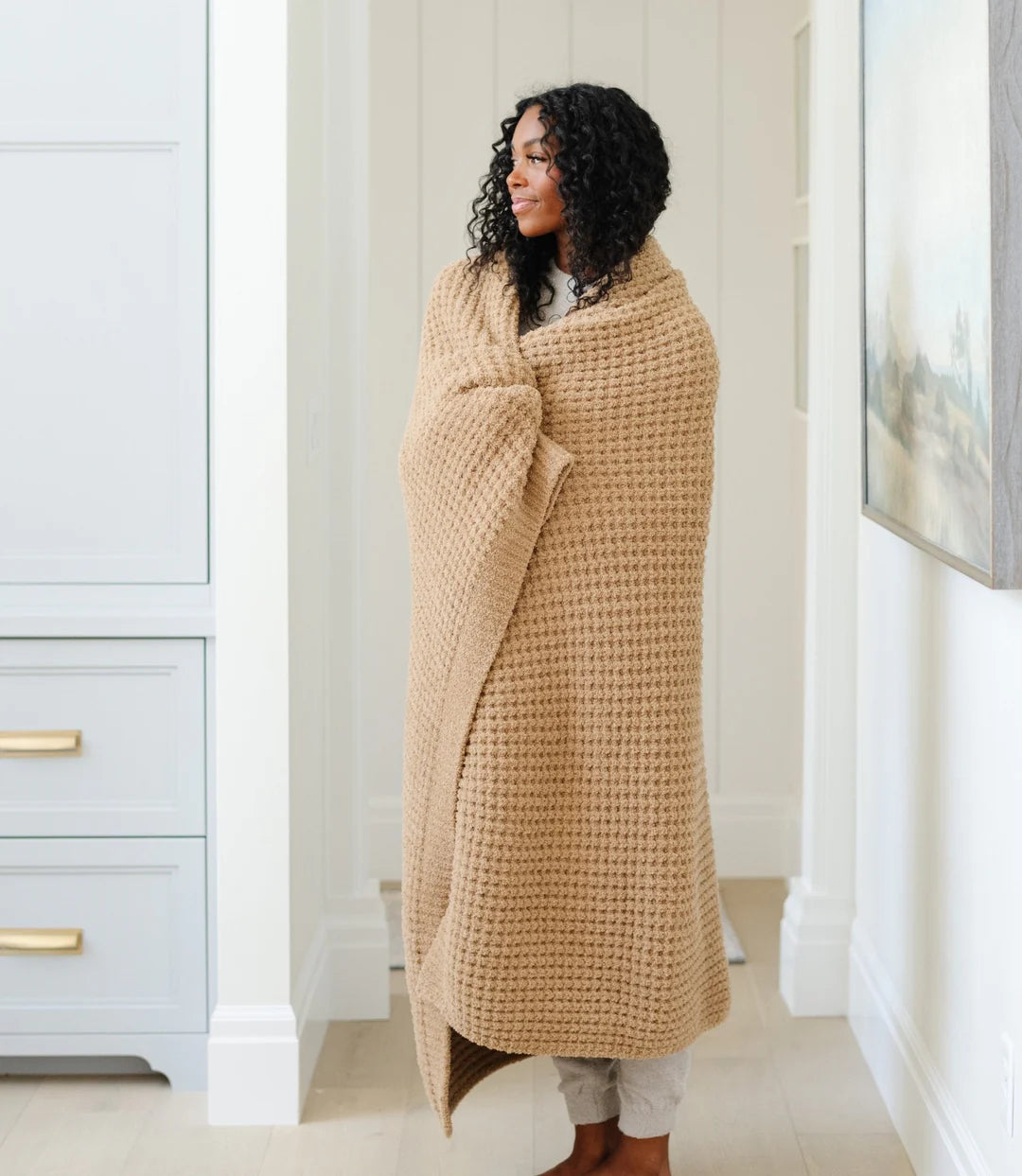 Saranoni Waffle Knit XL Throw Blanket (60"x80")