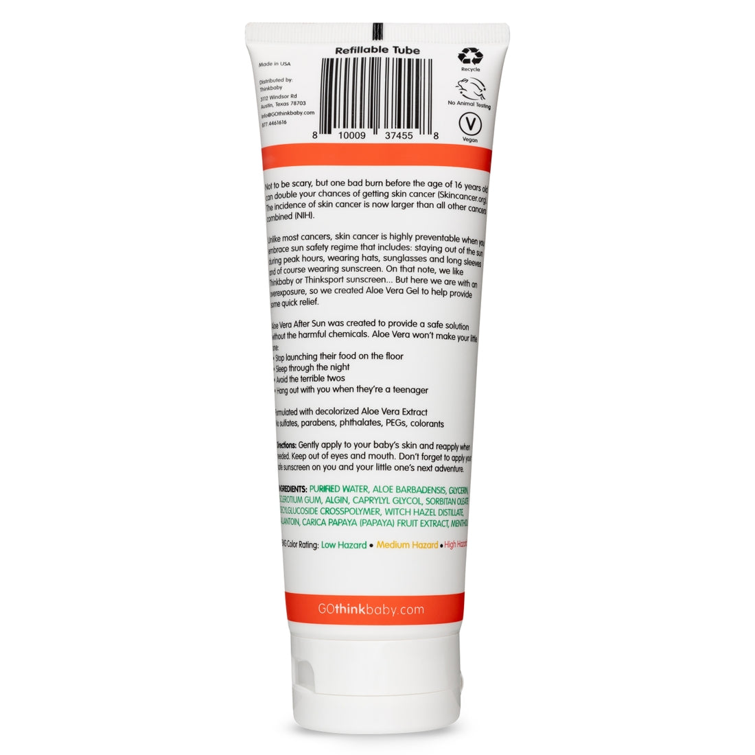 Thinkbaby Aloe After Sun Lotion - 8oz
