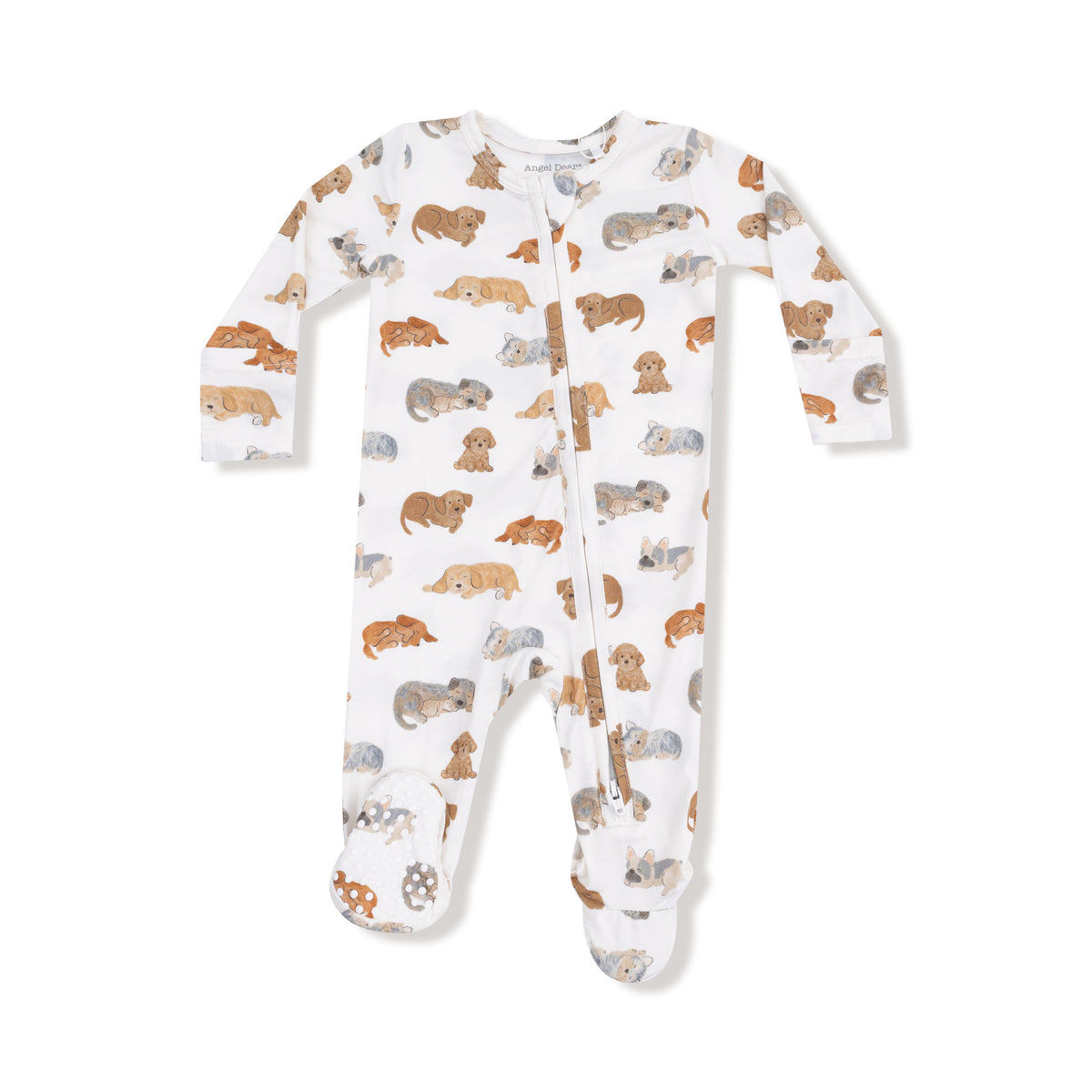 Napping Puppies 2 Way Zipper Footie