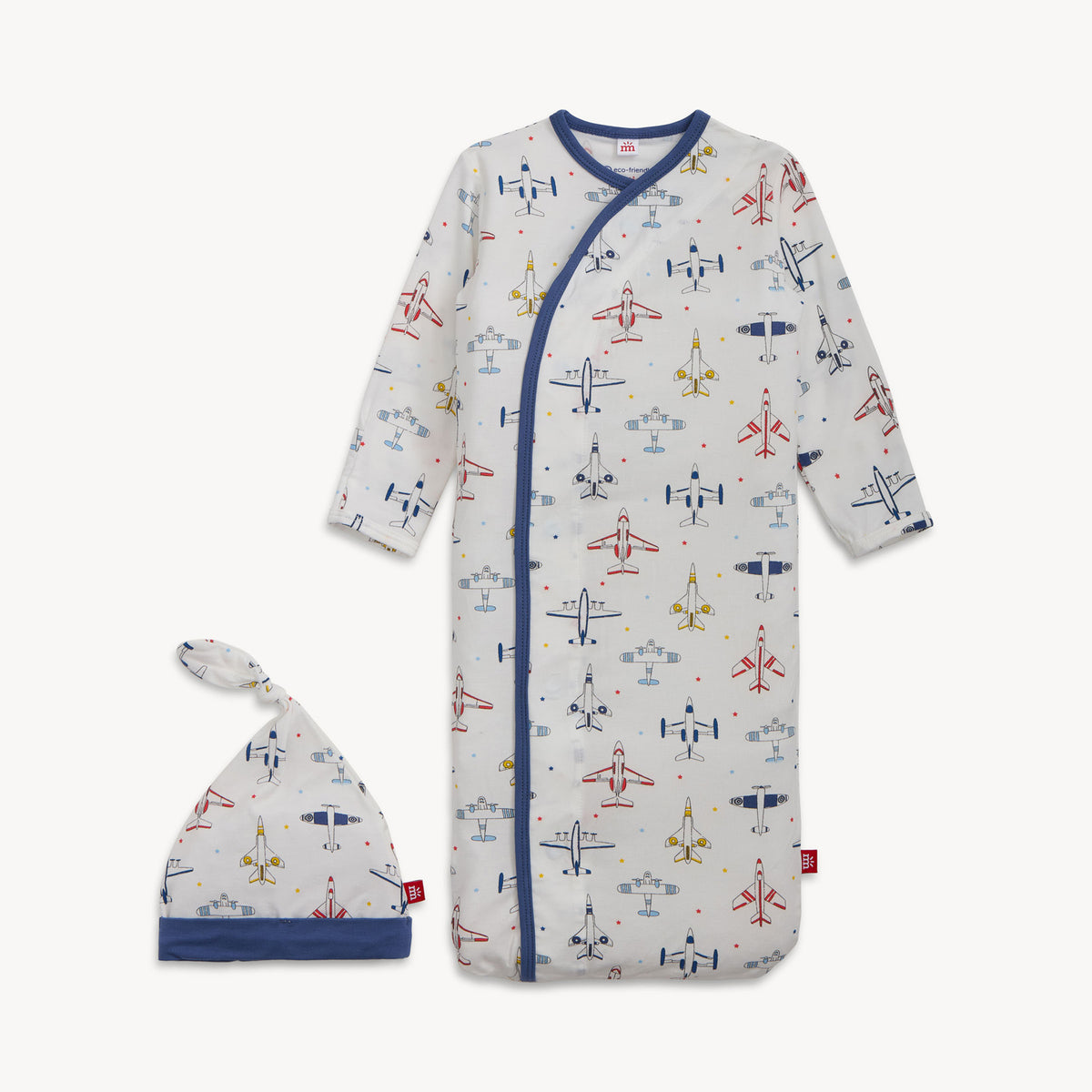 Magnetic Me Modal Magnetic Cozy Sleeper Gown & Hat / Just Plane Fun