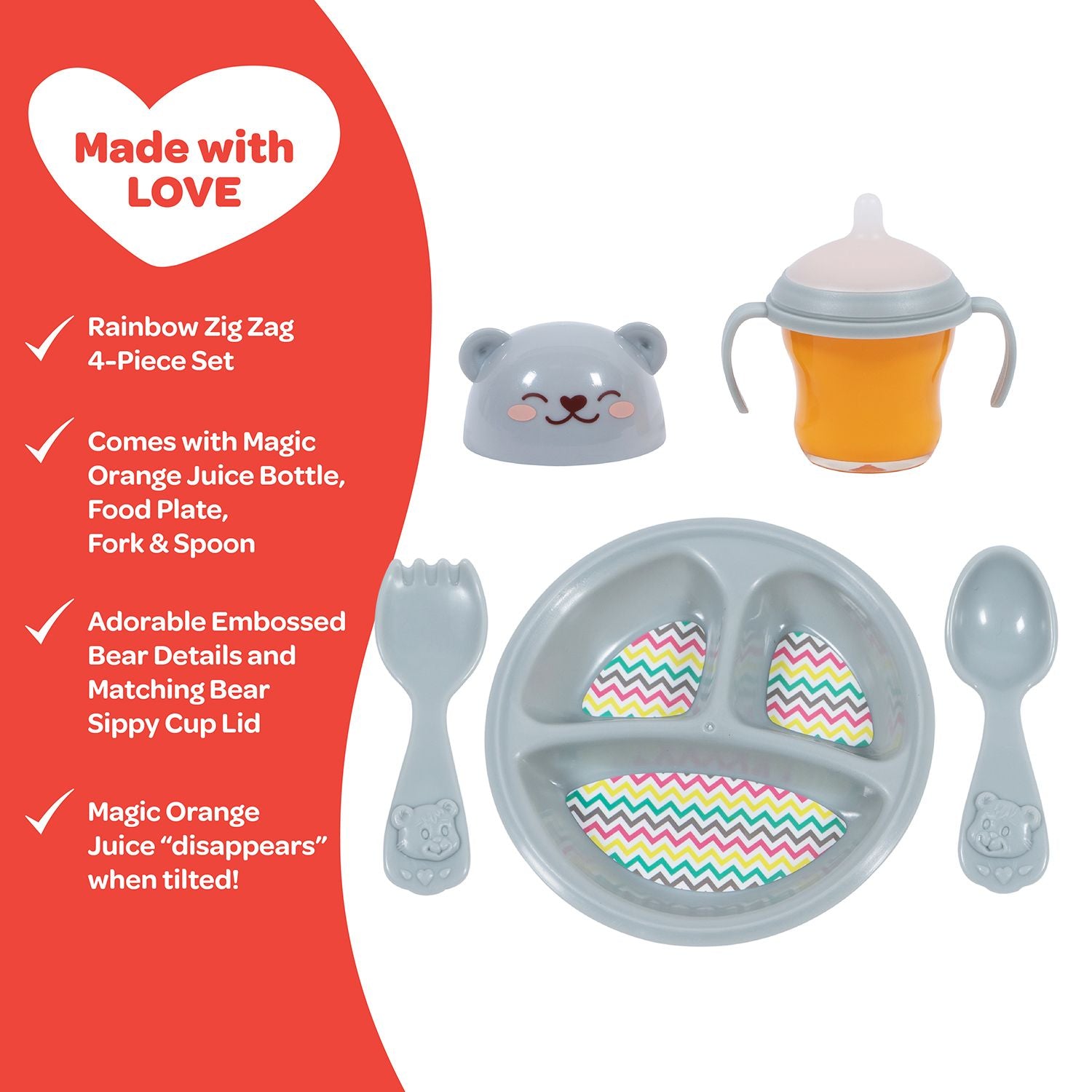 Adora Magic Sippy Set / Rainbow Zig Zag