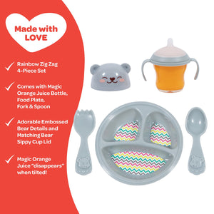 Adora Magic Sippy Set / Rainbow Zig Zag