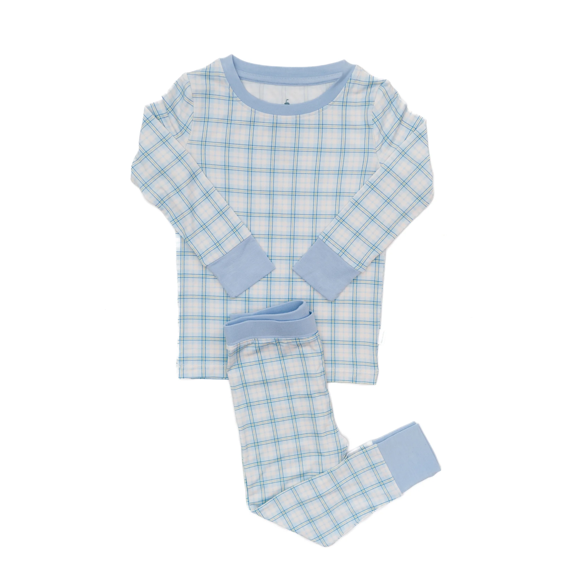 Uptown Baby Long-Sleeve Pajama Set / Blue Plaid