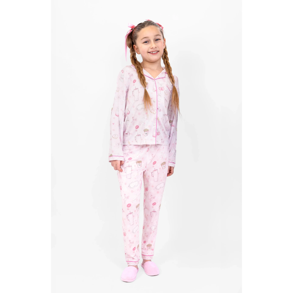 Blush Club Girl's Long Sleeve Jersey PJ Set