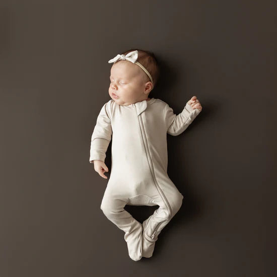 Kyte Baby Zippered Footie / Bisque