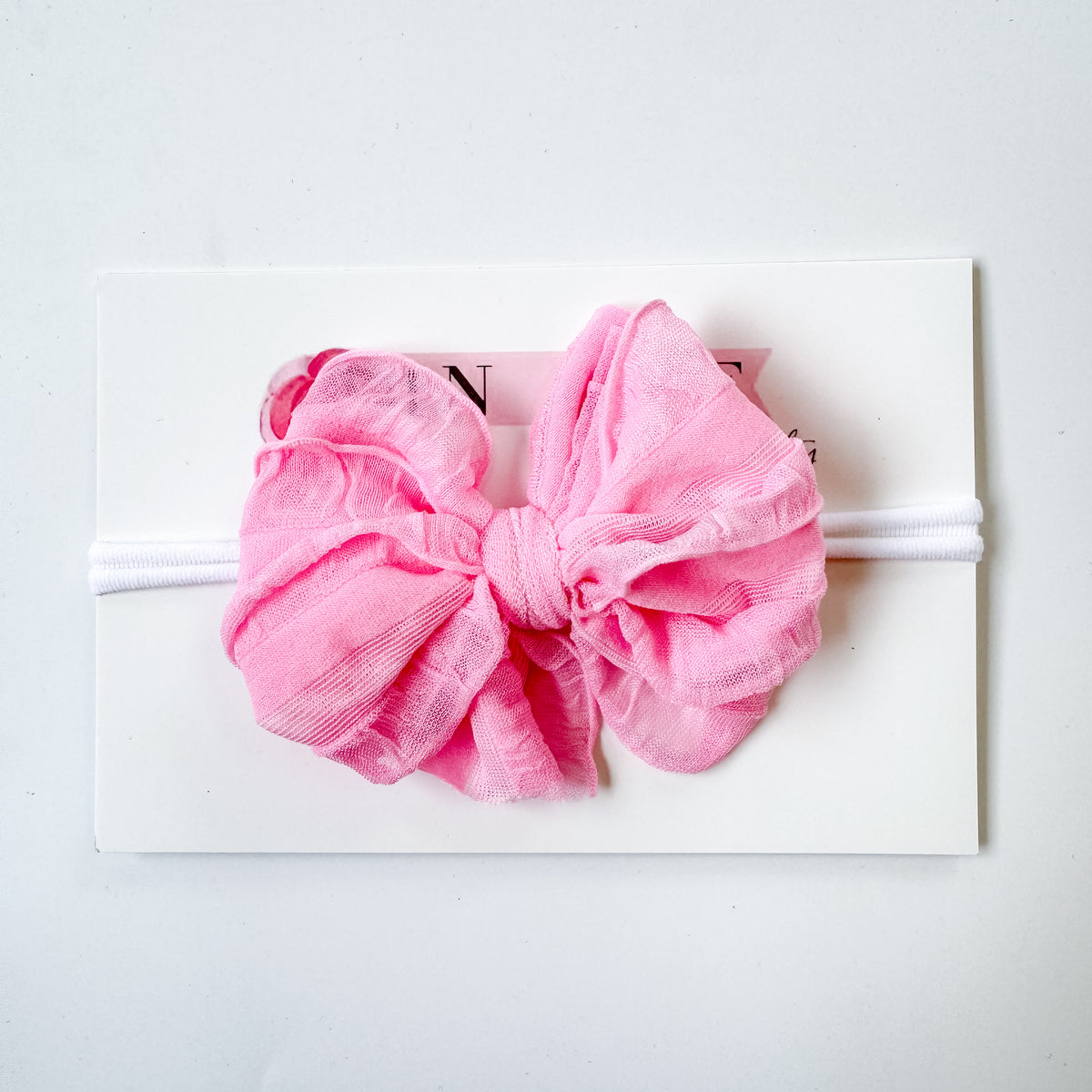 Skinny Mini Ruffle Headband - Bubblegum