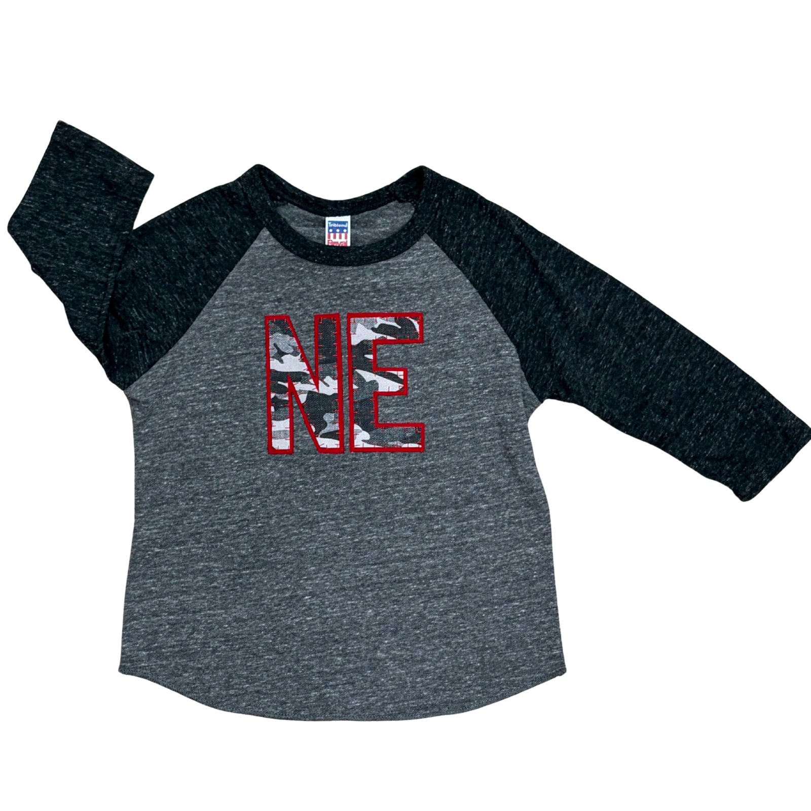 Camo NE Vintage Gray Raglan