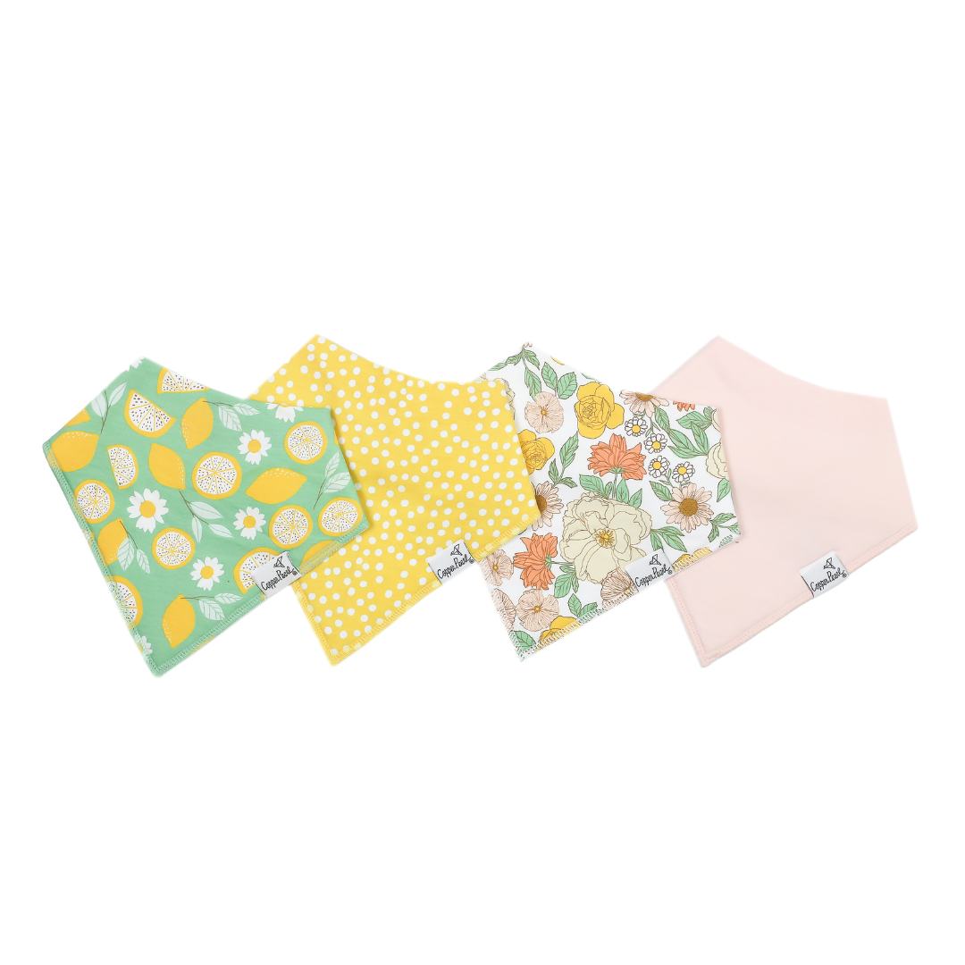 Copper Pearl Bandana Bibs / Lemon