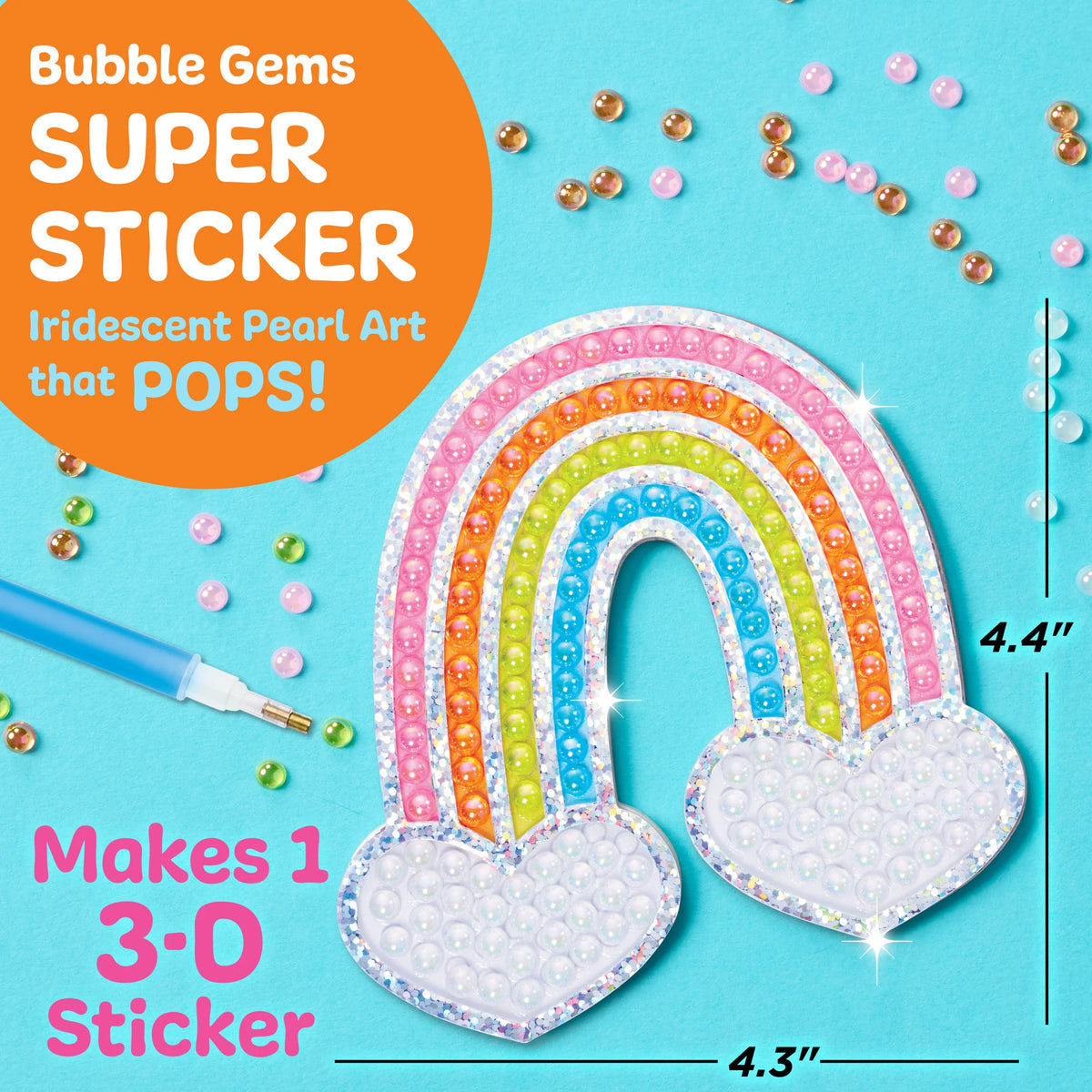 Bubble Gems Super Sticker - Rainbow
