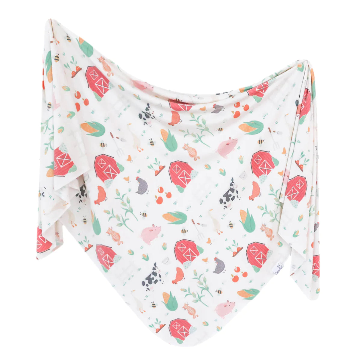 Copper Pearl Knit Swaddle Blanket / Farmstead