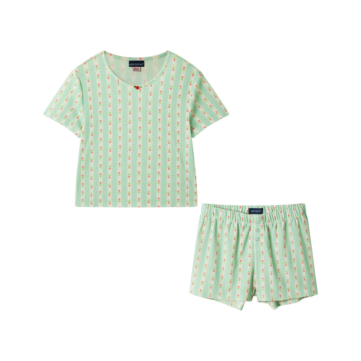 Tween Pointelle Rosette PJ Set