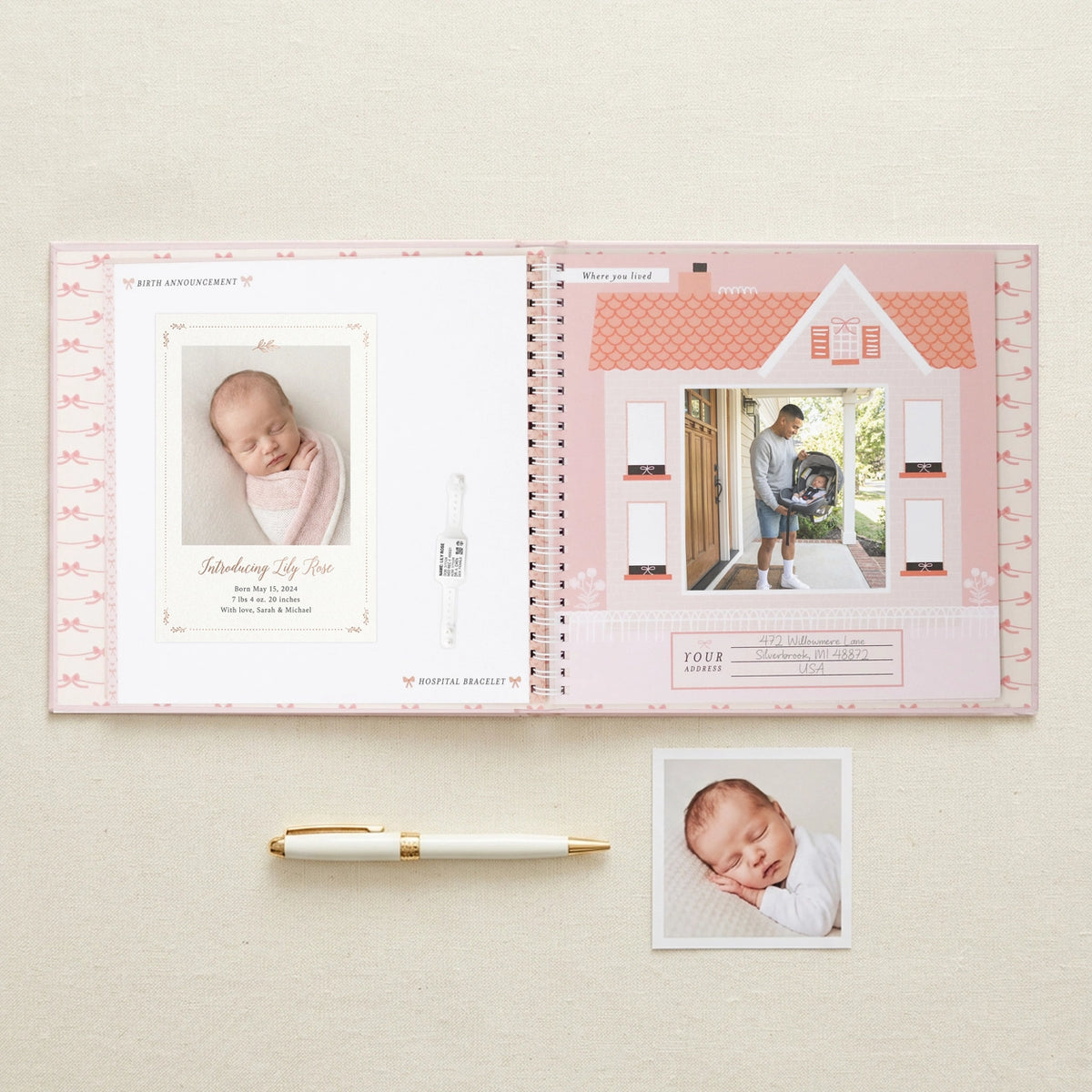 Lucy Darling Baby Memory Book / Bowkissed Blush