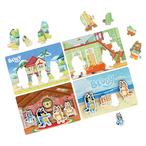 Bluey Wooden Puzzle 4-Pack