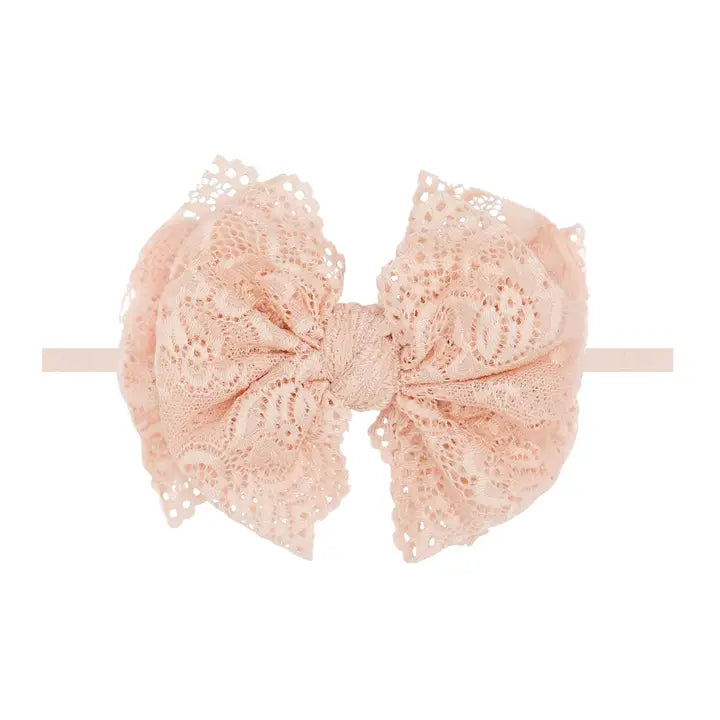 Baby Bling Lace FAB Skinny Headband / Rosebud