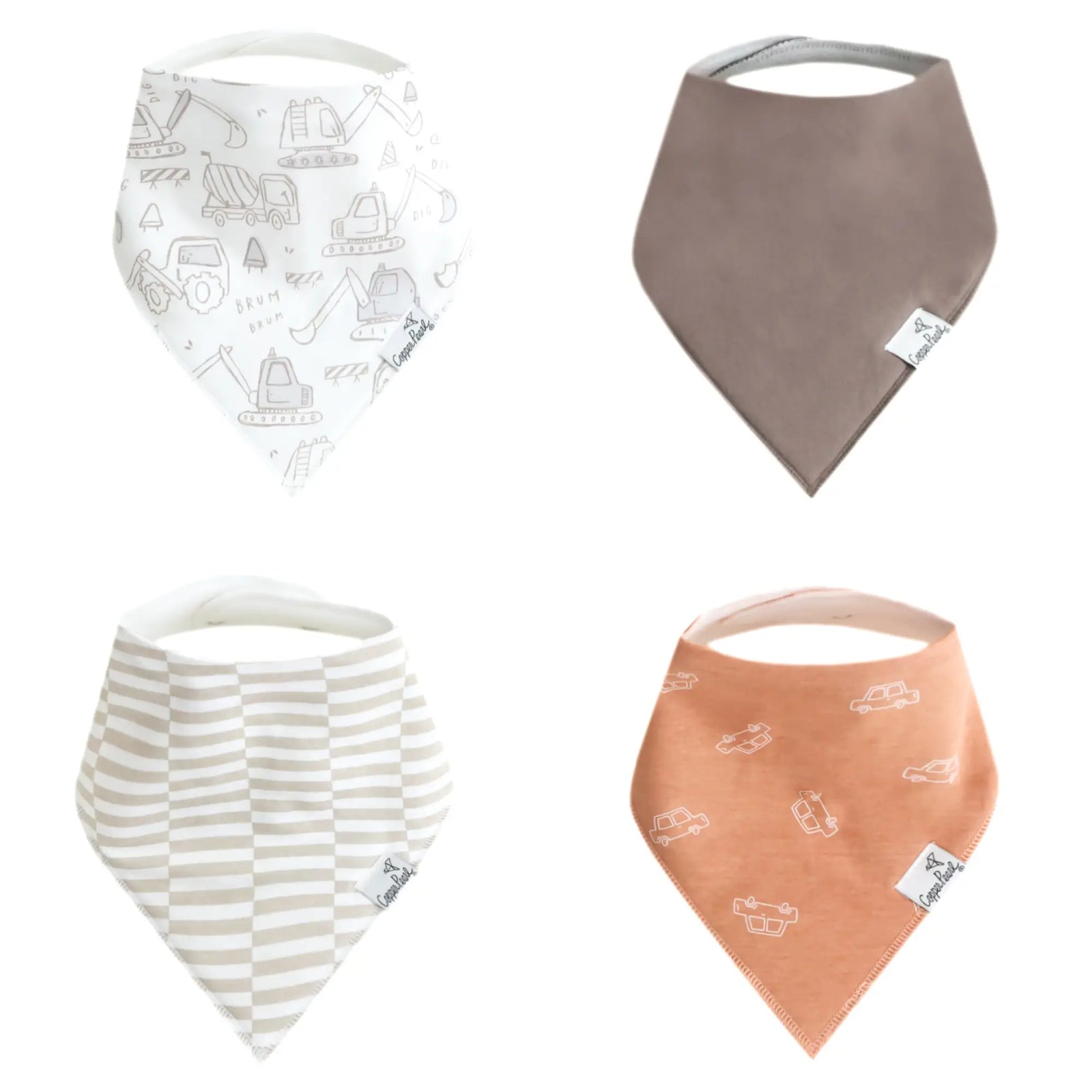 Copper Pearl Bandana Bibs / Gage