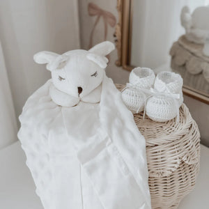 Elegant Baby Prayer Bear Mini Blankie