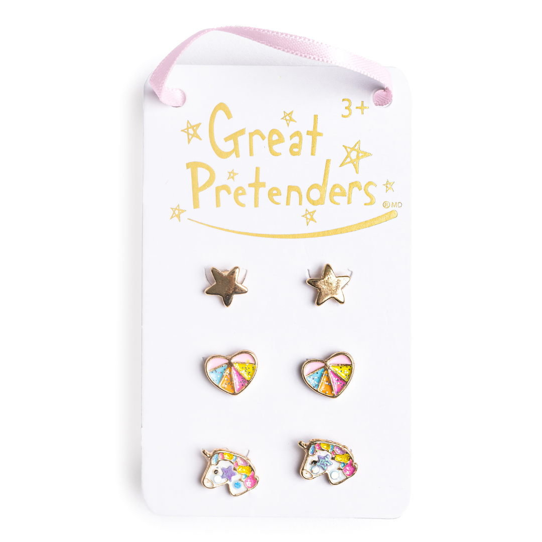 Cheerful Studded Earrings Set