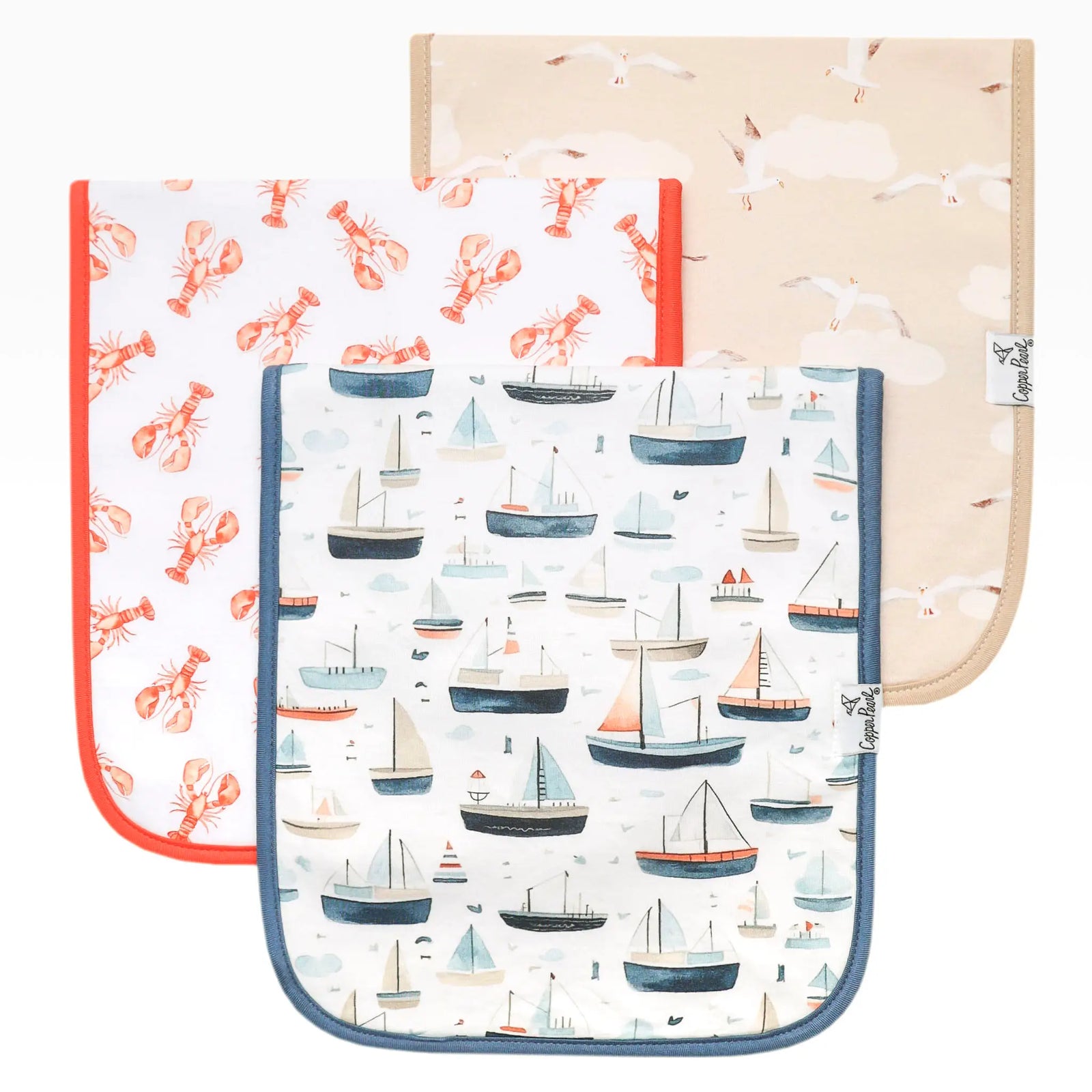 Copper Pearl Premium Burp Cloth Set / Fischer