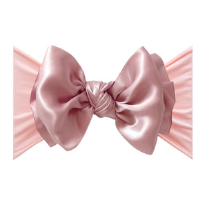 Satin FAB-BOW-LOUS Headband / Rose Quartz