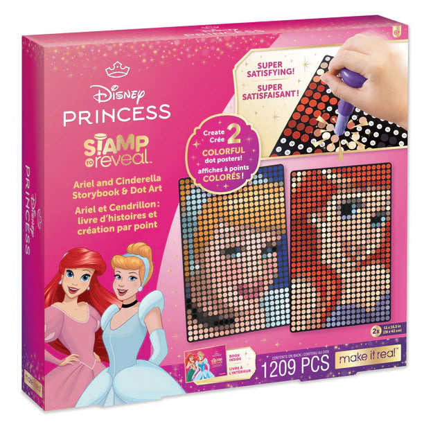 Disney Princess Stamp to Reveal Storybook & Dot Art Kit - Ariel & Cinderella
