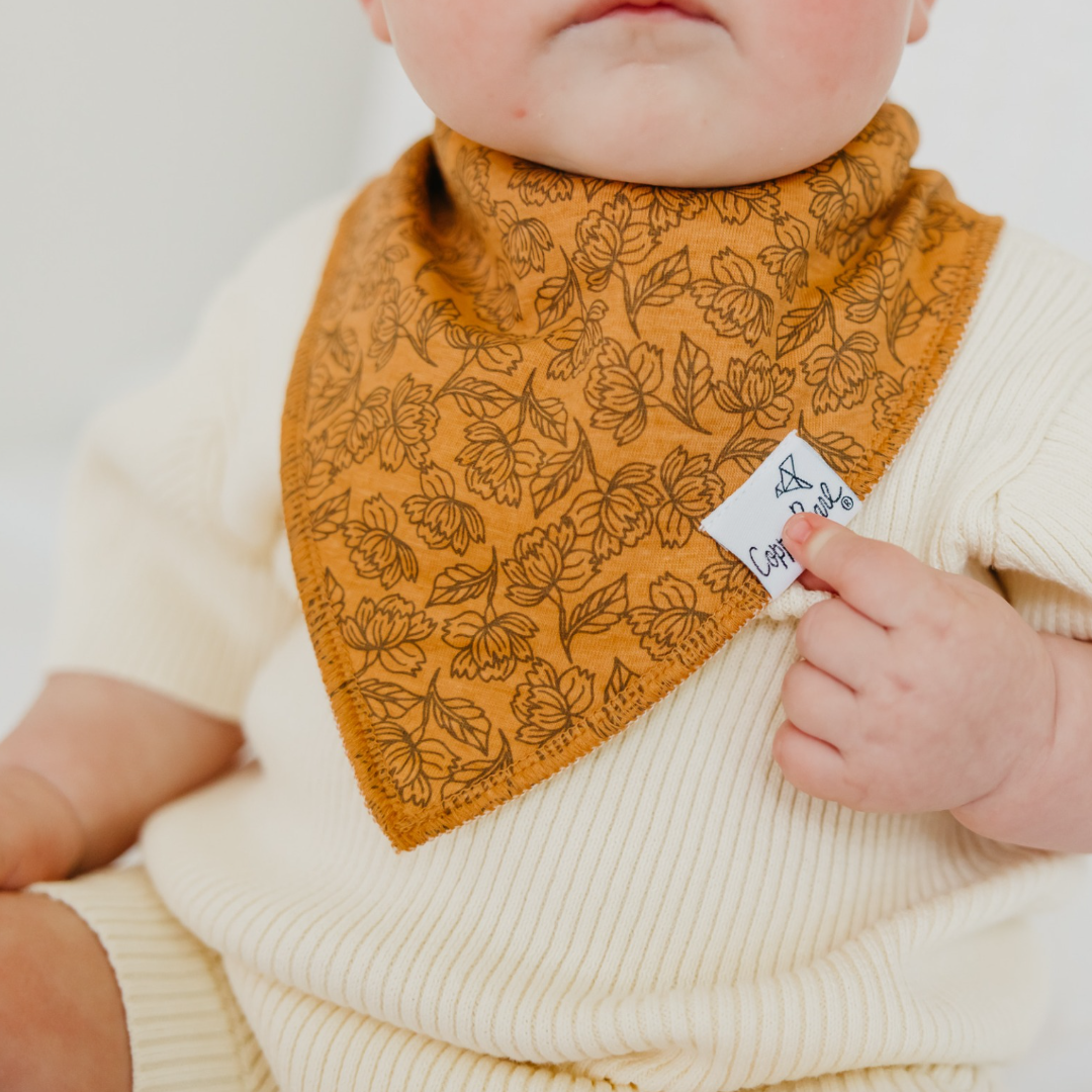 Copper Pearl Bandana Bibs / Eden