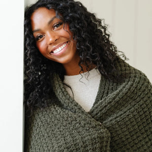 Saranoni Waffle Knit XL Throw Blanket (60"x80")