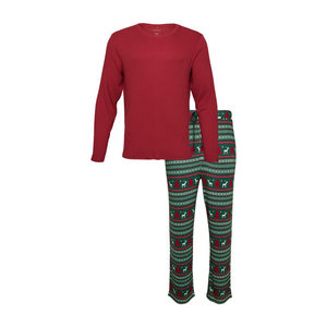 Posh Peanut Men's Long Sleeve Pajama Set / Holiday Fair Isle