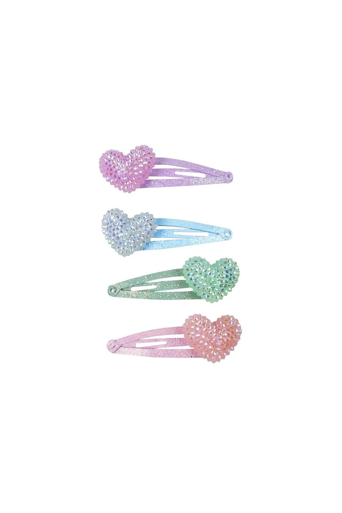 Sparkle Heart Hair Clips