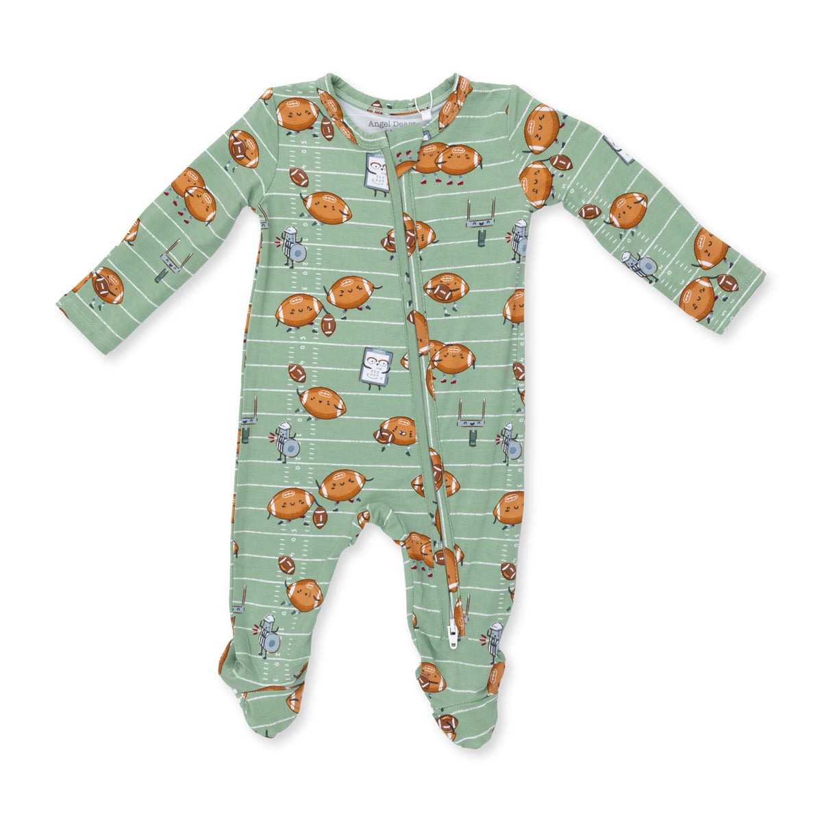 Footballs Playing Football 2 Way Zipper Footie