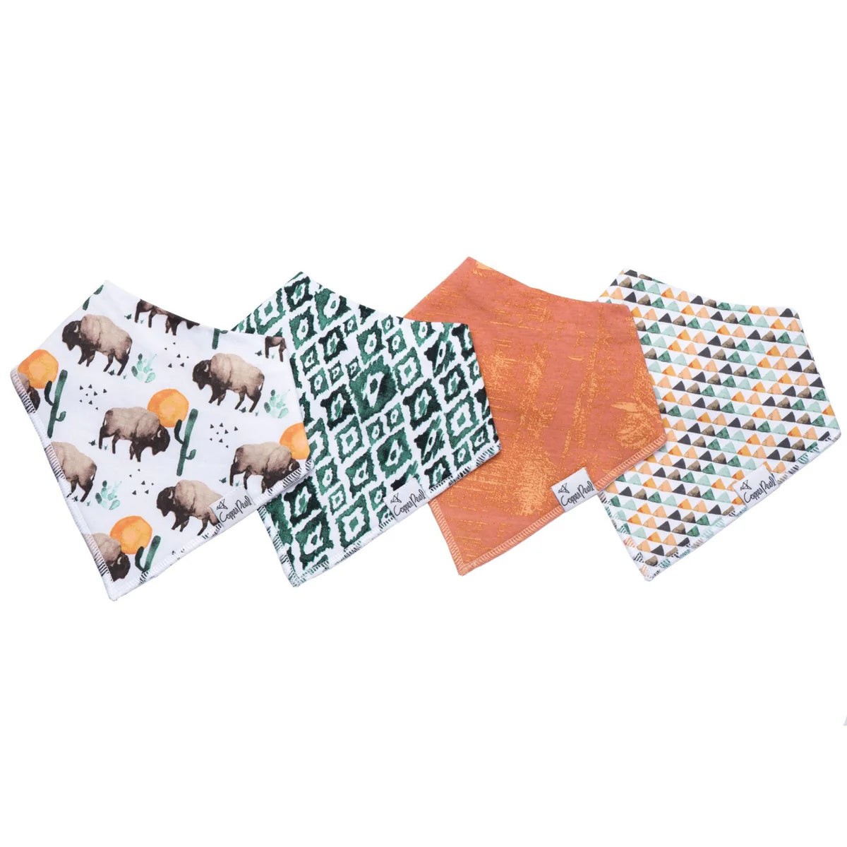 Copper Pearl Bandana Bibs / Bison