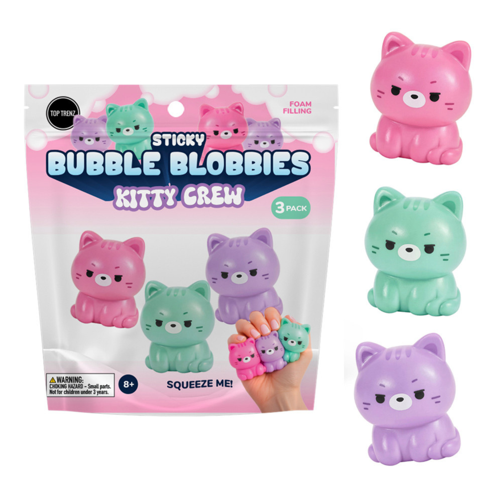 Sticky Bubble Blobbies Kitten Crew