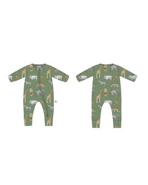 Lev Baby Poppy Convertible Romper / Safari (George)