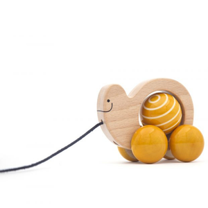 Spinning Snail Baby Toy - Yellow