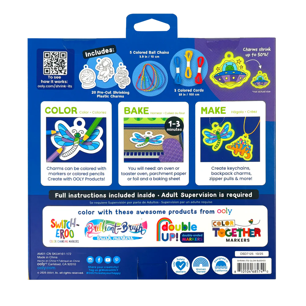 Ooly Shrink-its! DIY Shrink Art Kit - Glow Buddies