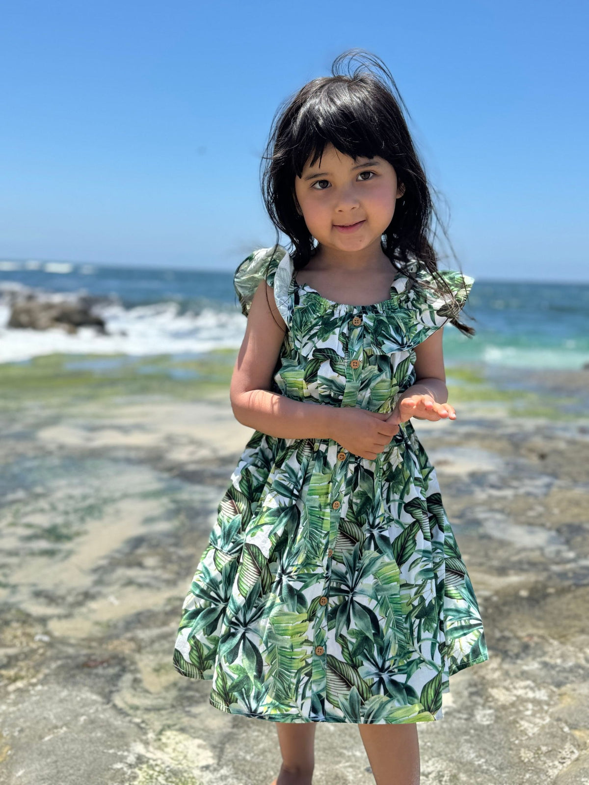 Ivy Dress / Tropical Fronds