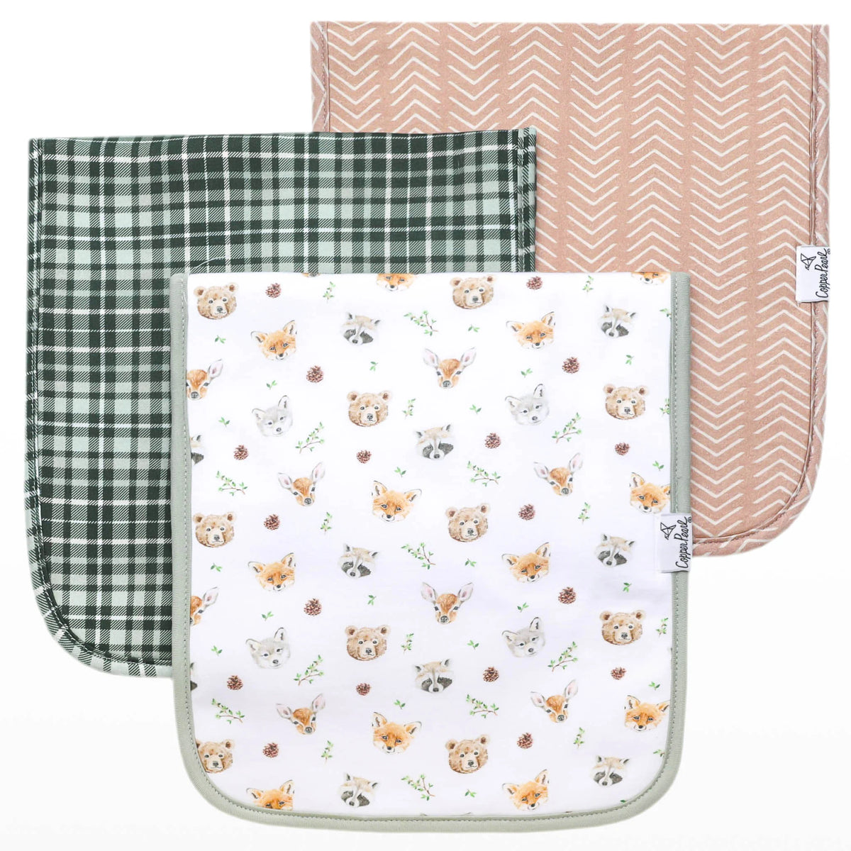 Copper Pearl Premium Burp Cloth Set / Wilder