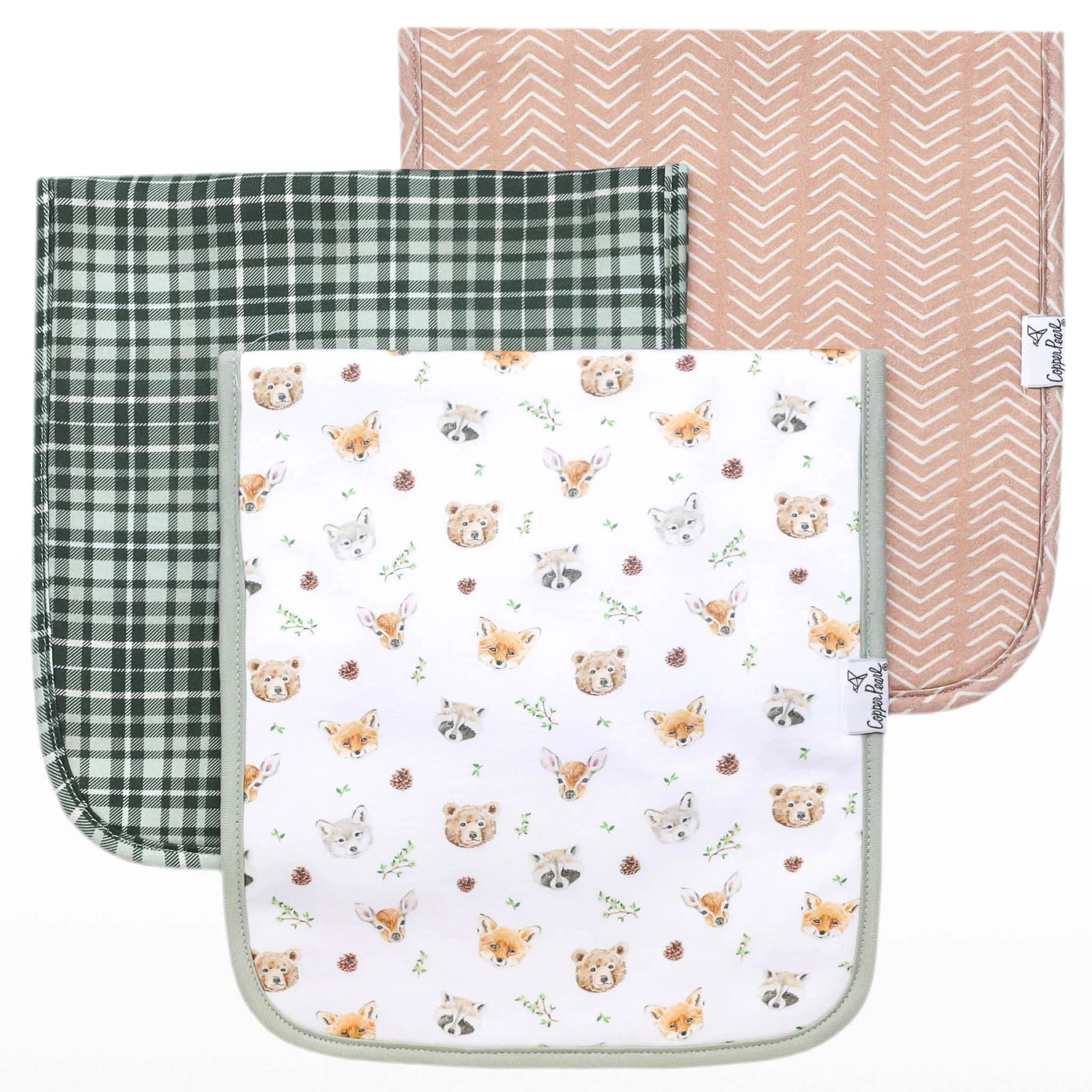Copper Pearl Premium Burp Cloth Set / Wilder