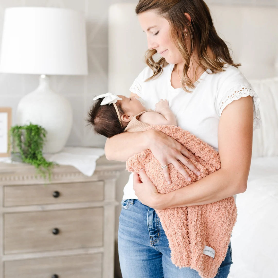 Saranoni Ribbed Bamboni Receiving Blanket (30"x40")