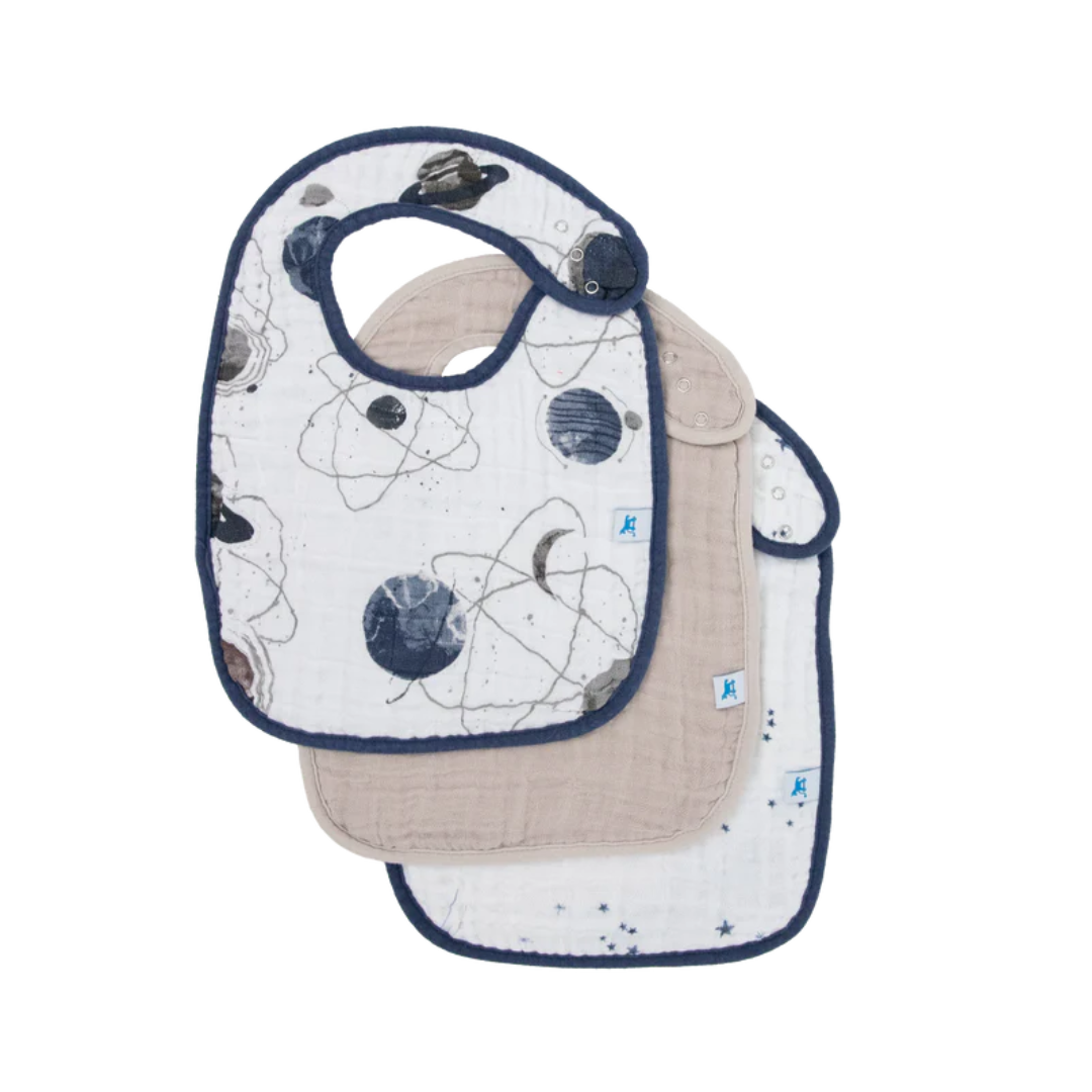 Little Unicorn Cotton Muslin Classic Bib 3 Pack / Planetary