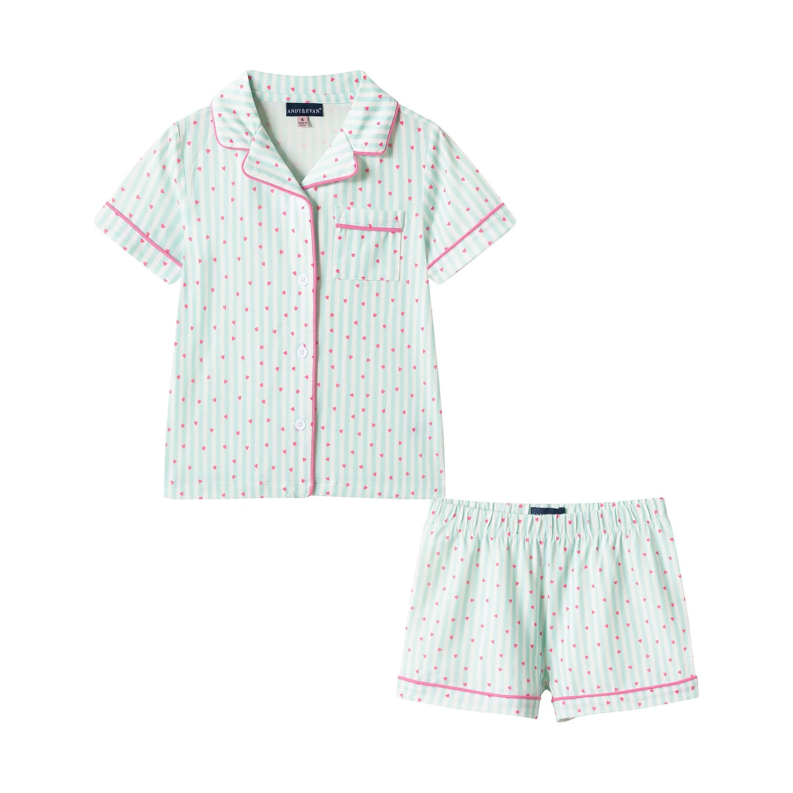 Heart Stripe Jersey PJ Set