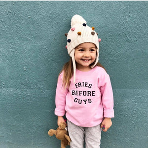 Fries Before Guys Sweatshirt - Pink