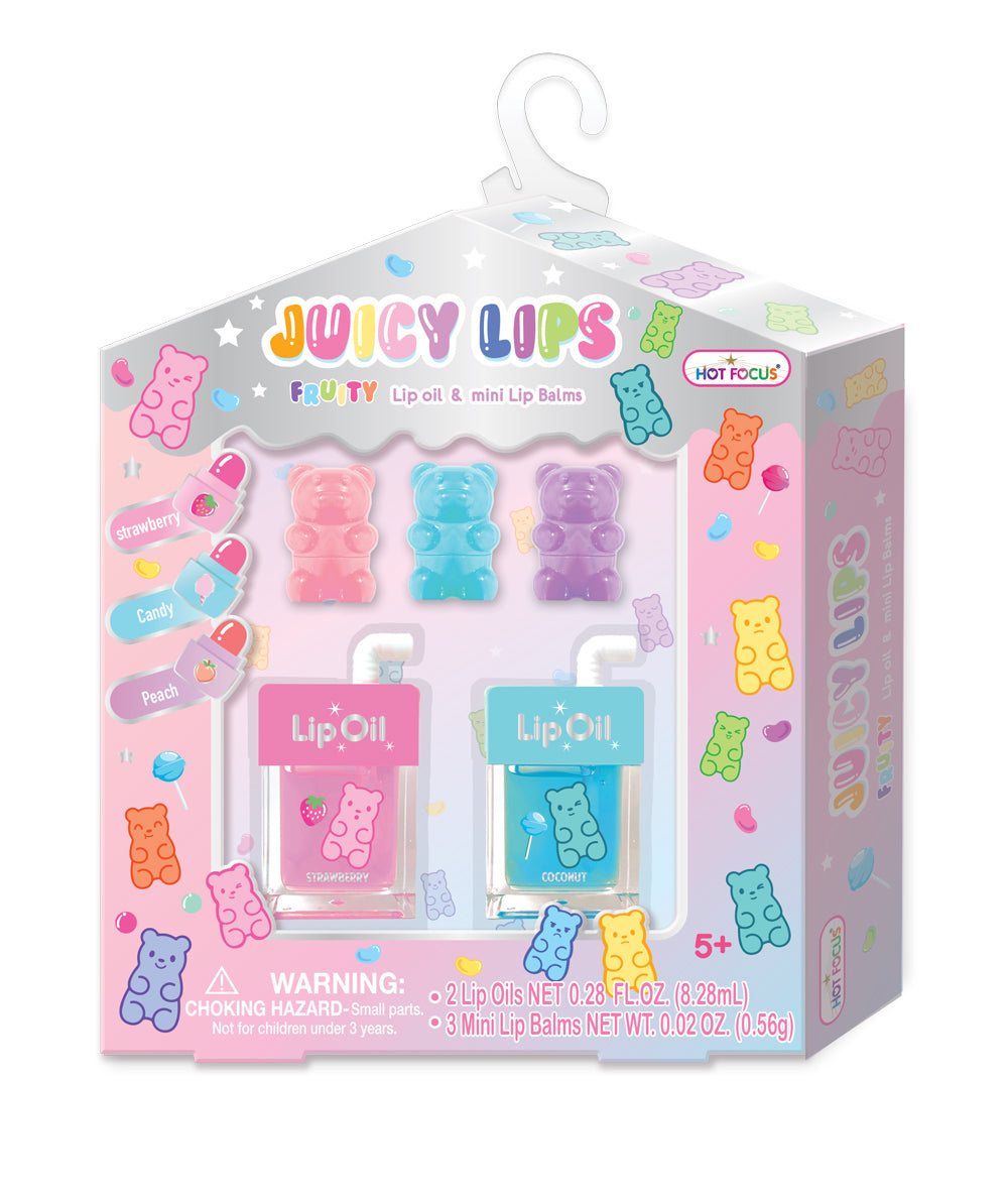 Gummy Bear Juicy Lips Lip Oil + Lip Balm Set