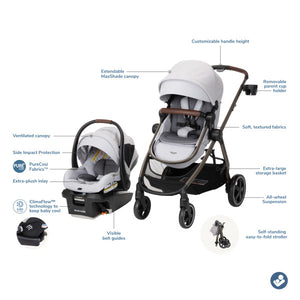 Maxi-Cosi Zelia2 Luxe+ 5-in-1 Travel System / Brixy Exclusive Arctic Frost